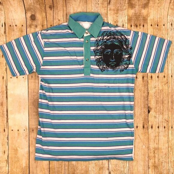 VTG Rolland Berry Create Cut & Sew Striped Polo - Picture 1 of 8